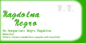 magdolna negro business card